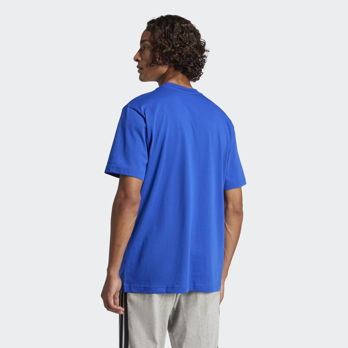 T-shirt de Homem Essentials Small Logo Single Jersey Azul-2