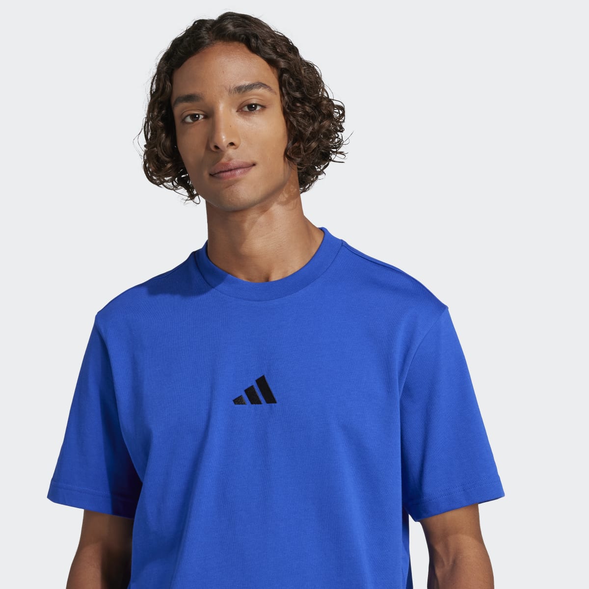 T-shirt de Homem Essentials Small Logo Single Jersey Azul-3