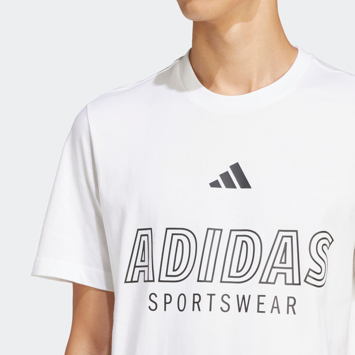 T-shirt de Homem House of Tiro Linear Graphic Branco-4
