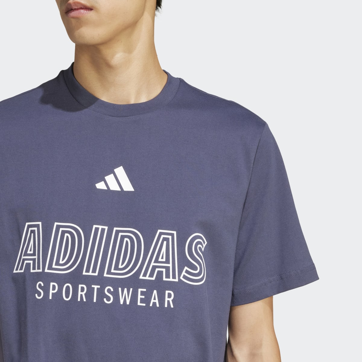 T-shirt de Homem House of Tiro Linear Graphic Azul-4