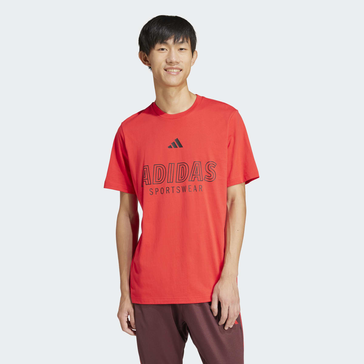 T-shirt de Homem House of Tiro Linear Graphic Vermelho-1