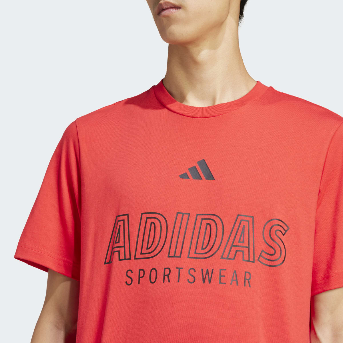 T-shirt de Homem House of Tiro Linear Graphic Vermelho-3