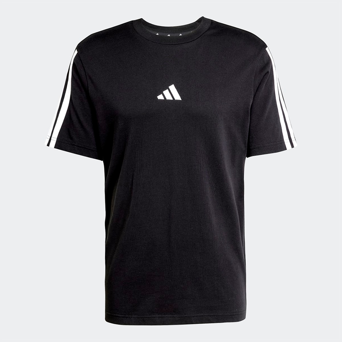 T-shirt de Homem Essentials Single Jersey 3 Faixas Preto-1