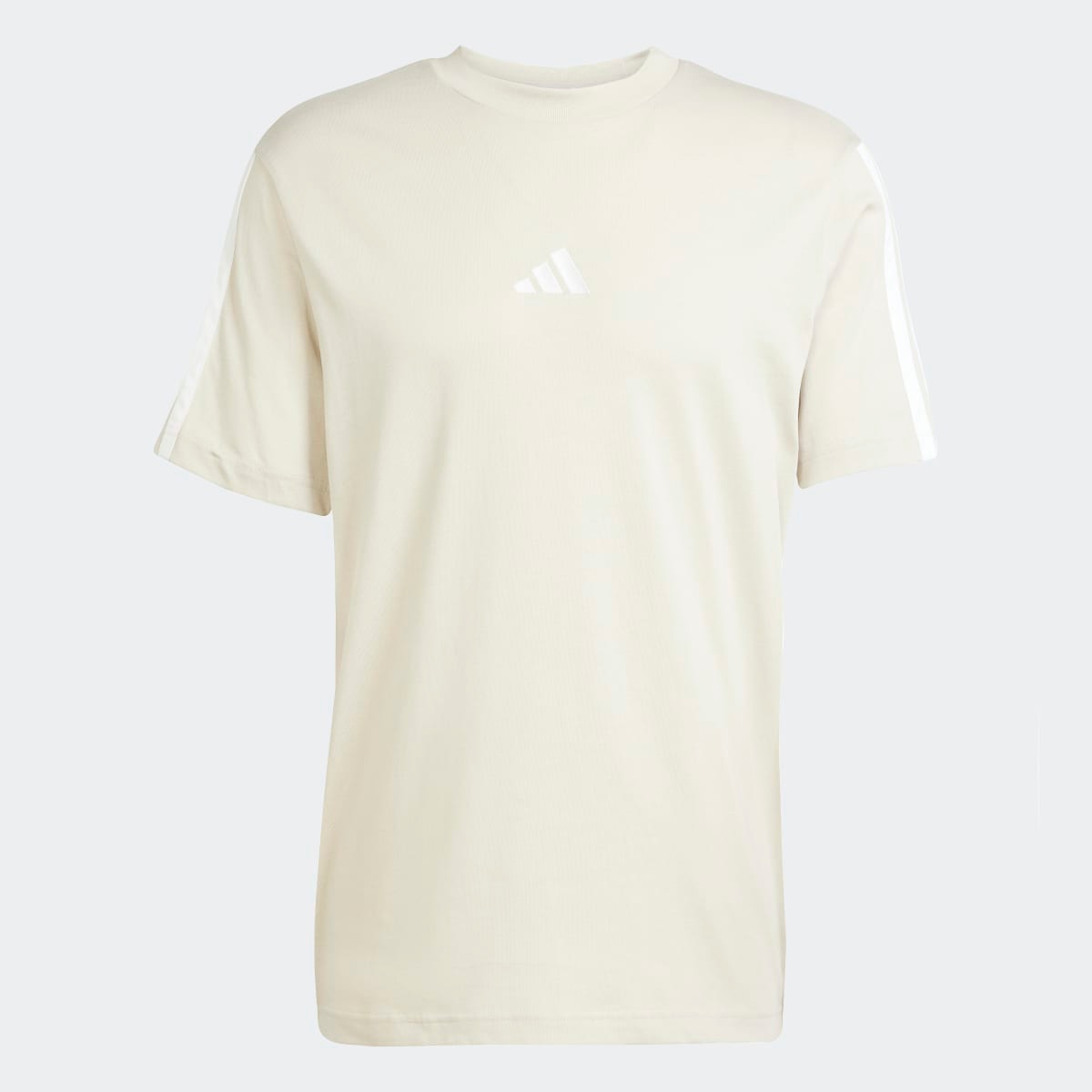 T-shirt de Homem Essentials Single Jersey 3 Faixas Cinzento-1