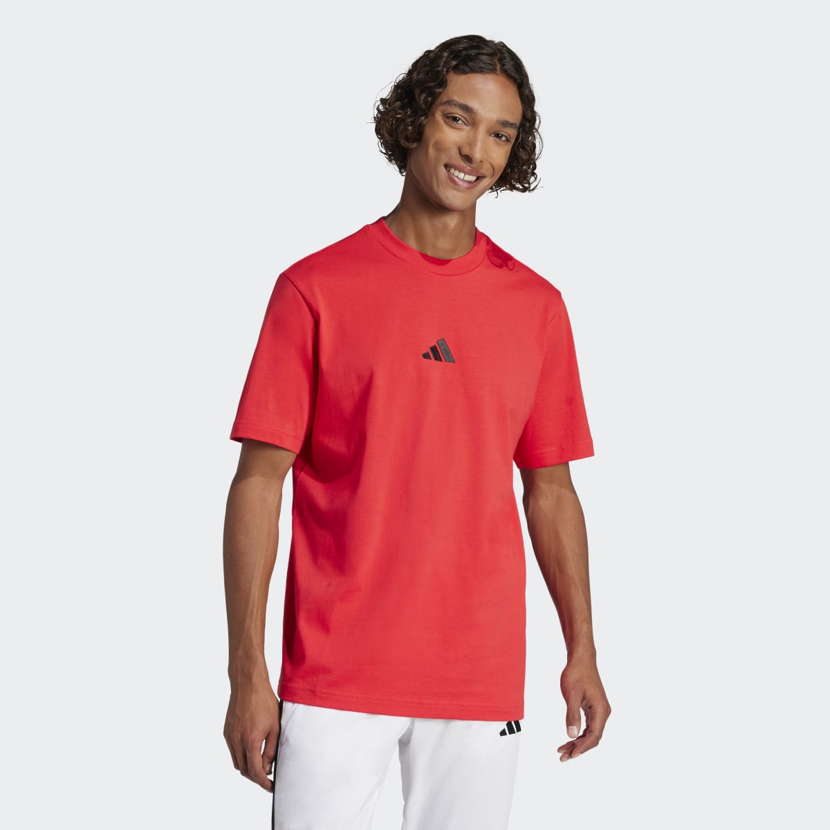 T-shirt de Homem Essentials Small Logo Single Jersey Vermelho-1