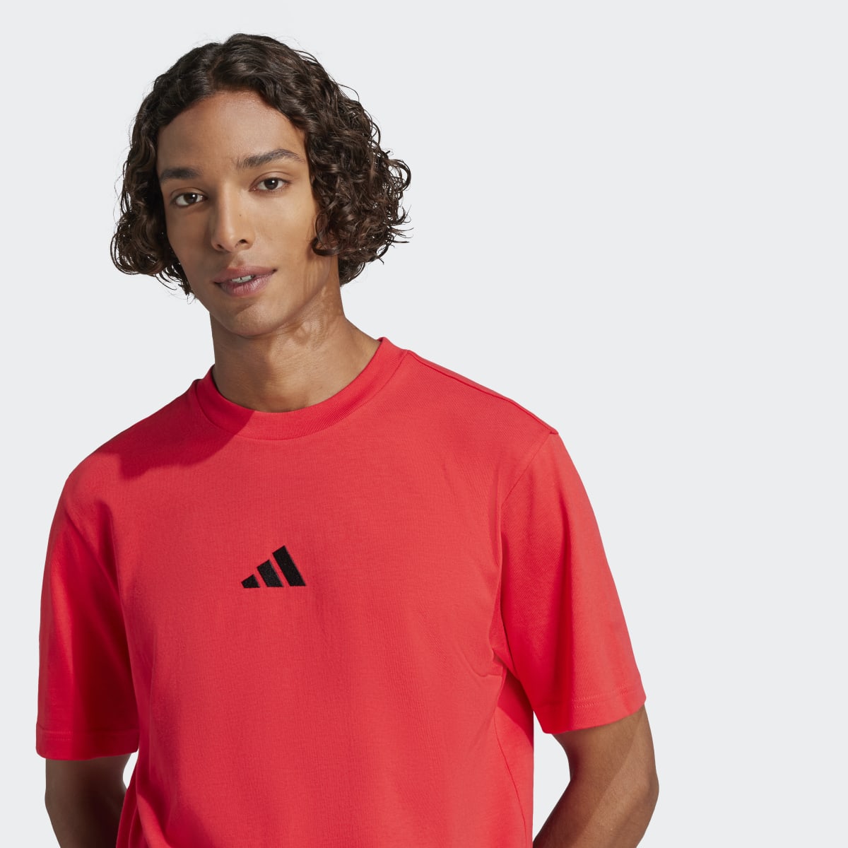 T-shirt de Homem Essentials Small Logo Single Jersey Vermelho-3