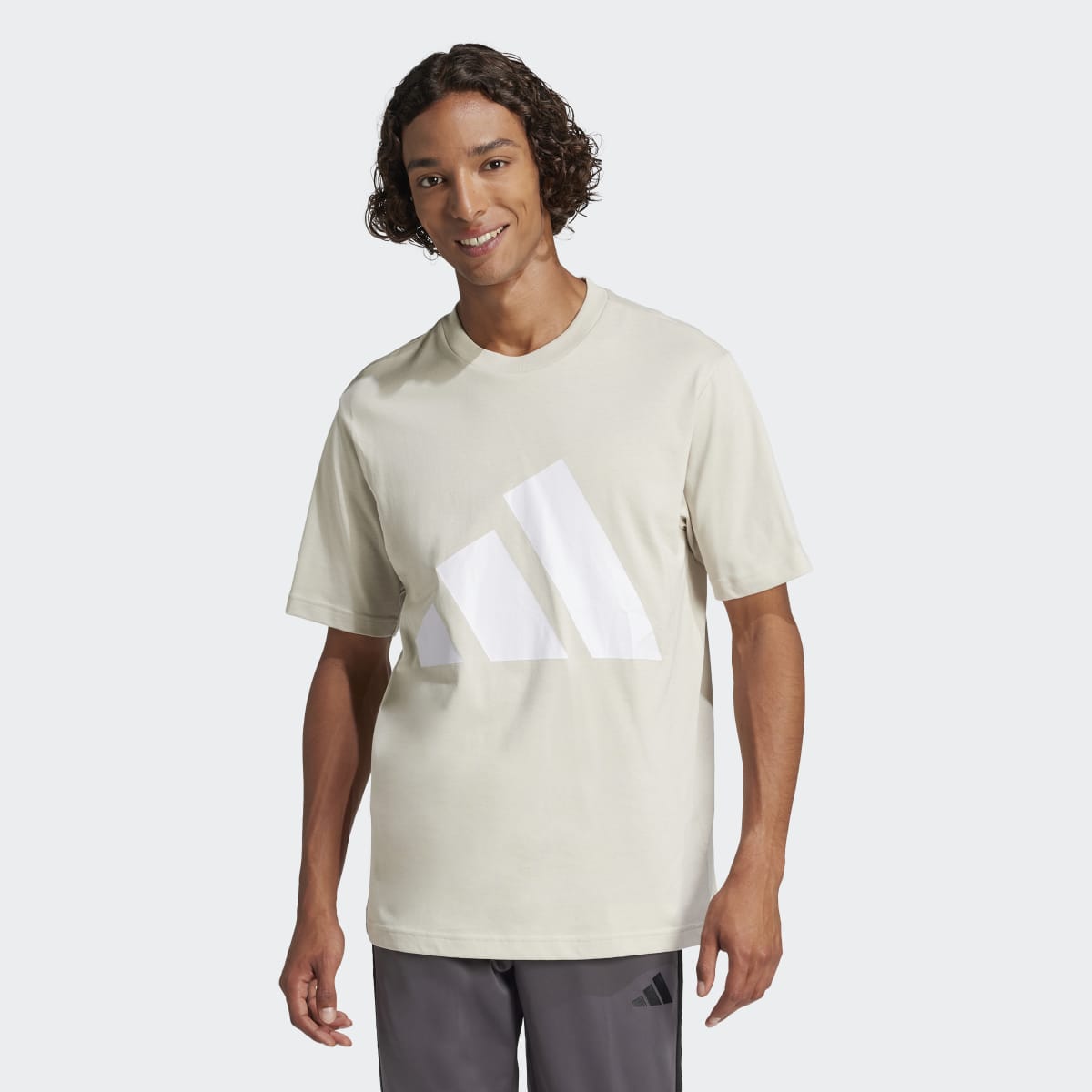 T-shirt de Homem Essentials Big Logo Cinzento-1
