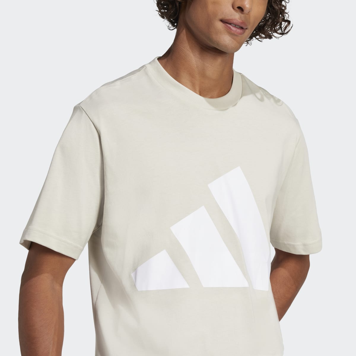 T-shirt de Homem Essentials Big Logo Cinzento-3