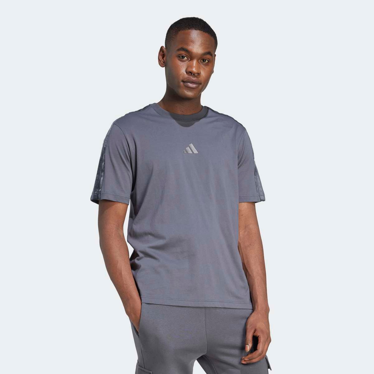 T-shirt de Homem AOP Colourblock Cinzento-3