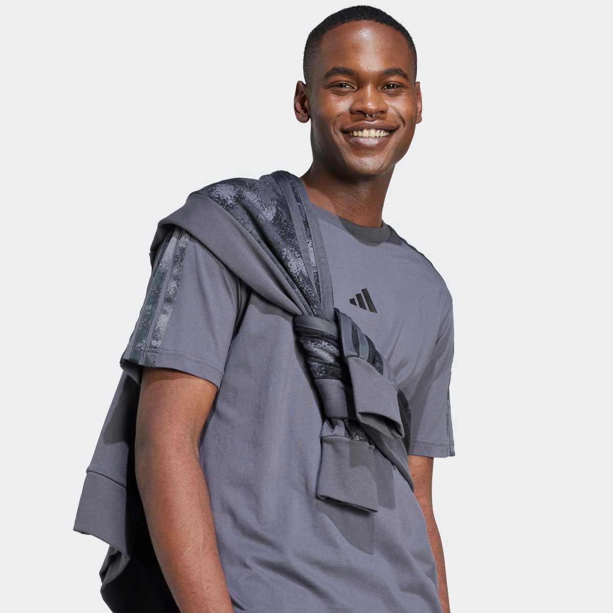 T-shirt de Homem AOP Colourblock Cinzento-4