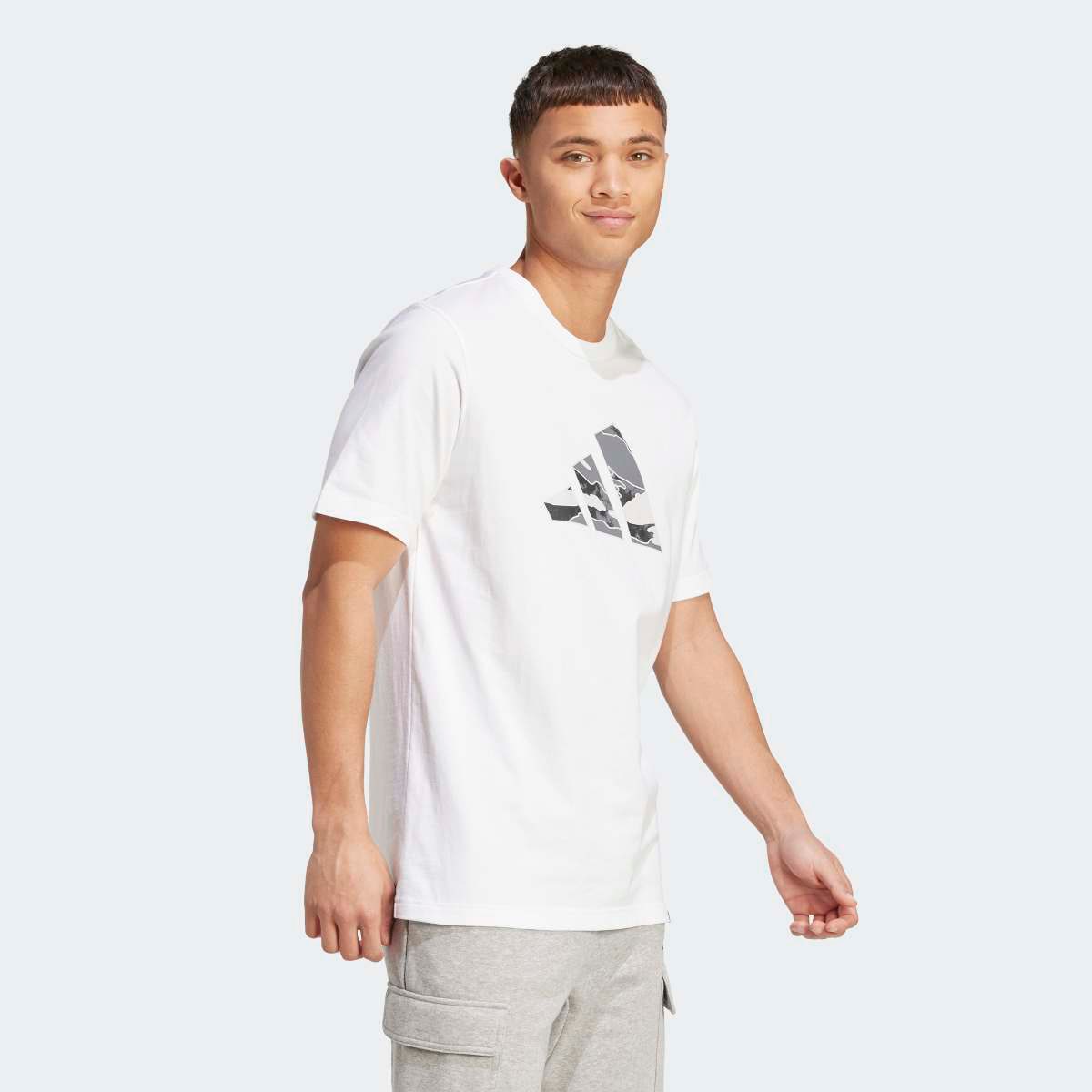 T-shirt de Homem Camo Logo Branco-3
