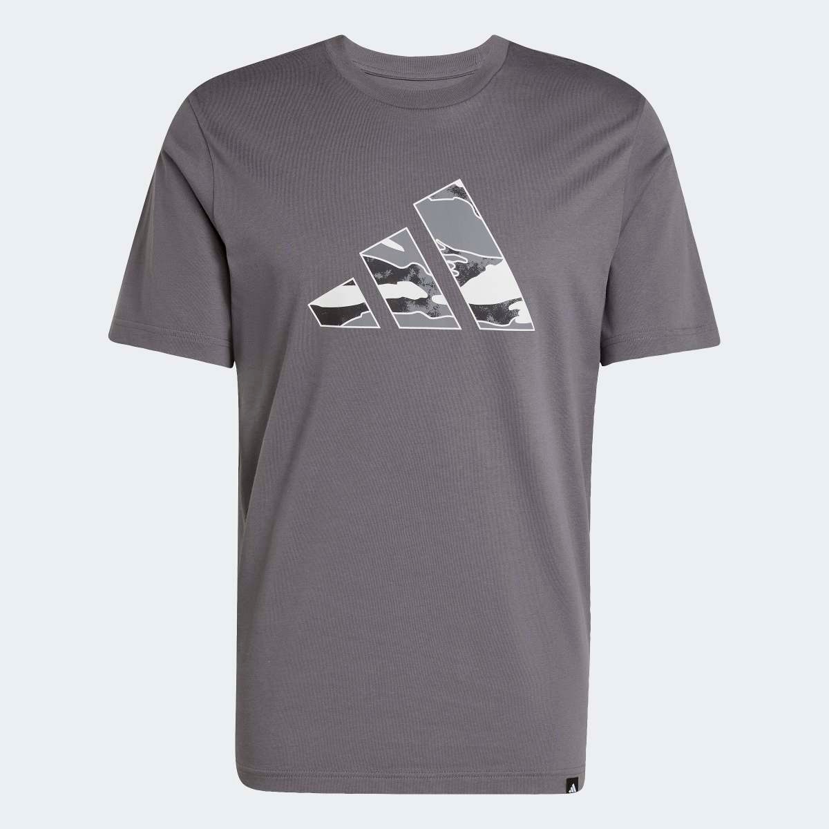 T-shirt de Homem Camo Logo Cinzento-1