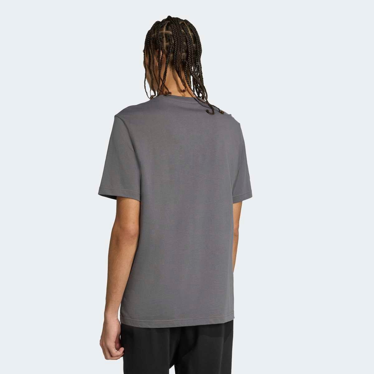 T-shirt de Homem Camo Logo Cinzento-3