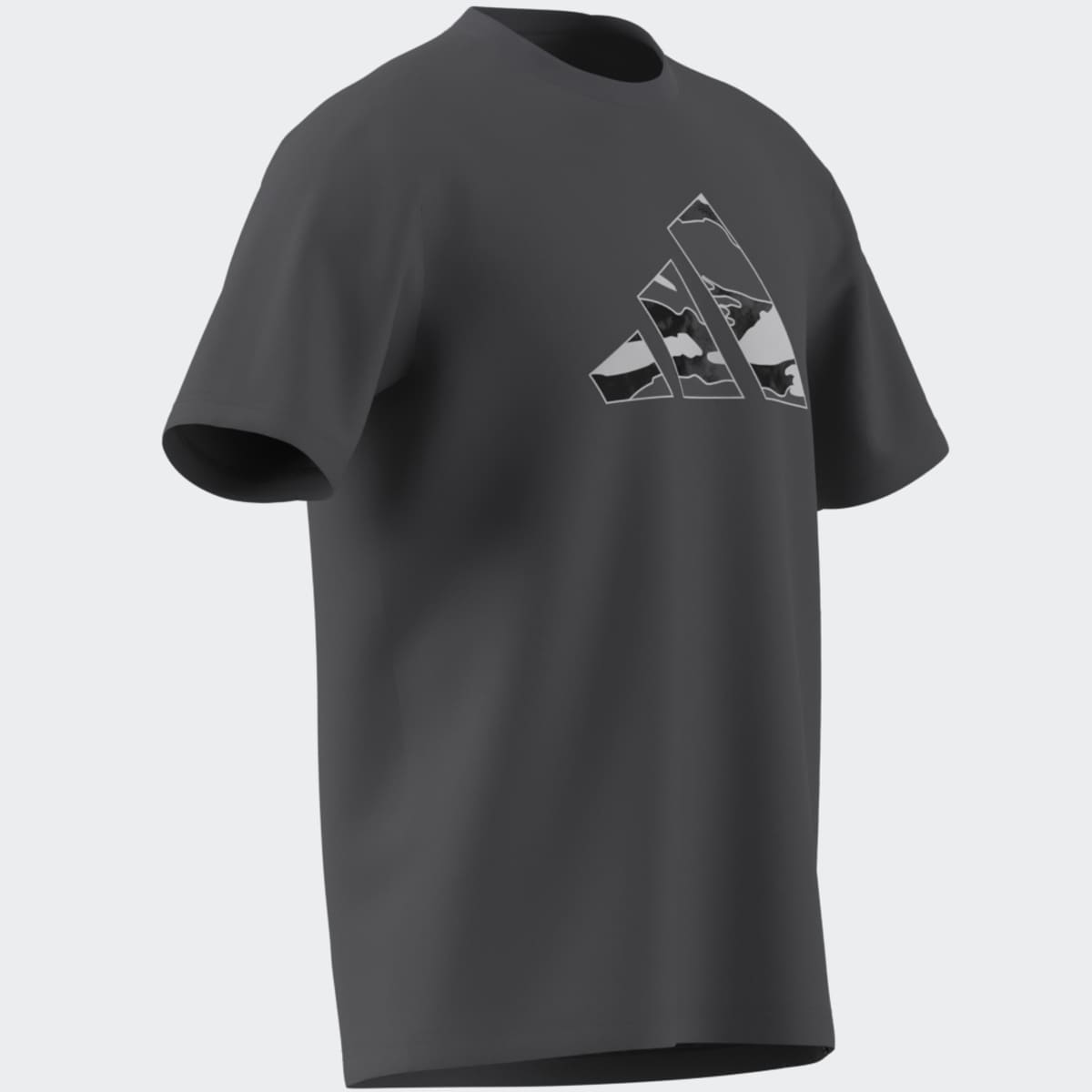 T-shirt de Homem Camo Logo Cinzento-7