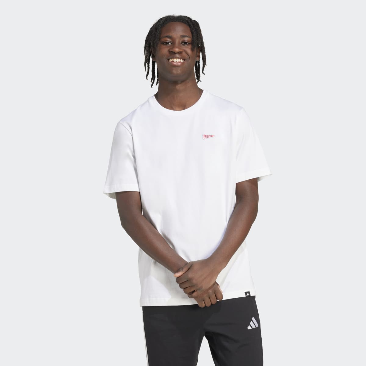 T-shirt de Homem Pennant Trim Graphic Branco-3