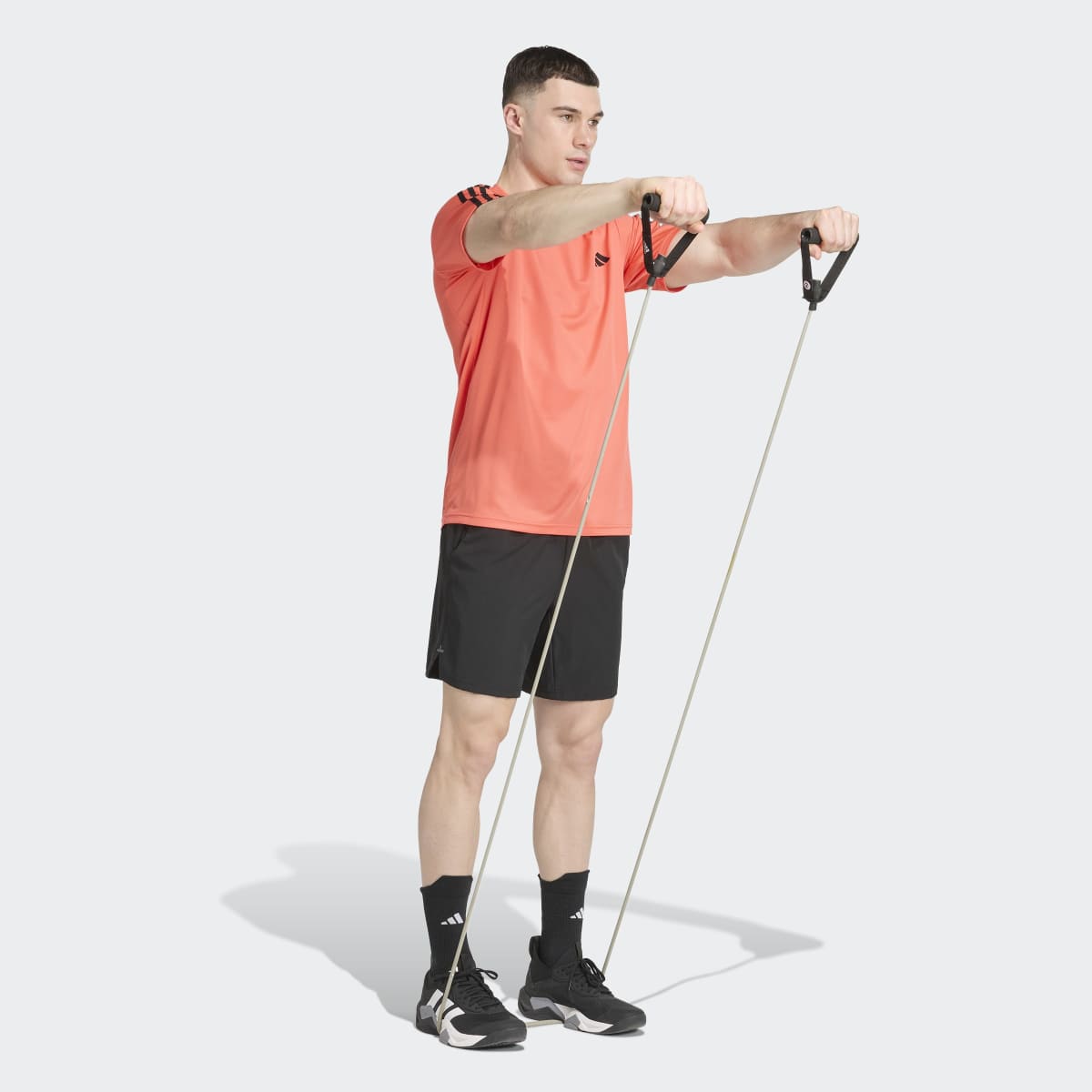 T-shirt de Homem Train Essentials Training 3 Faixas Laranja-3