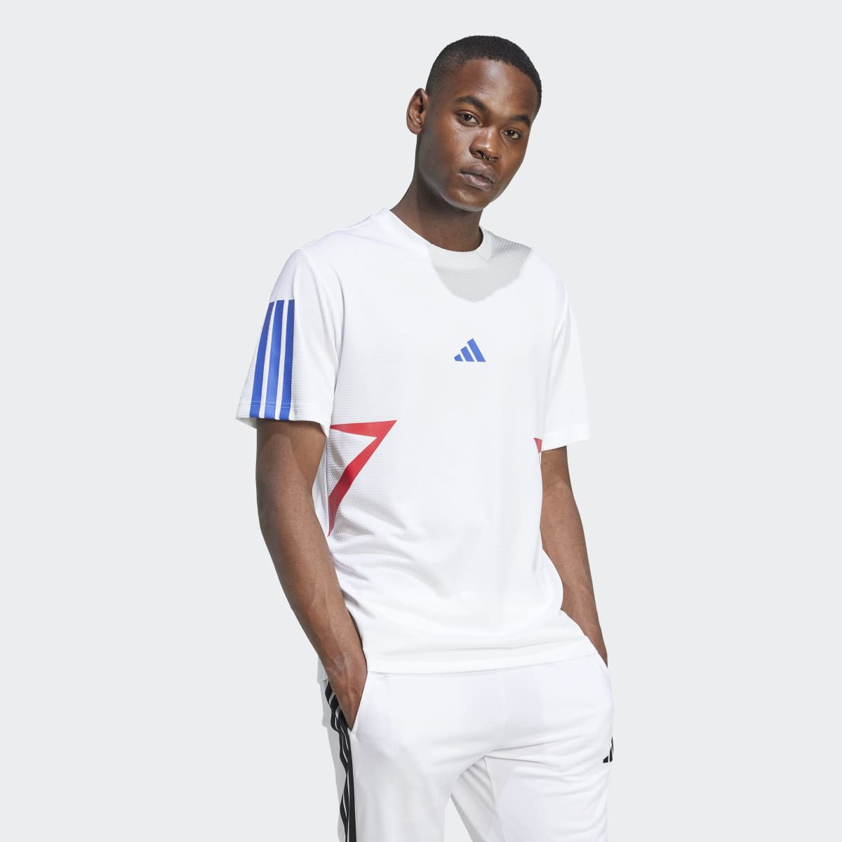T-shirt de Homem House of Tiro Colorblock Branco-3
