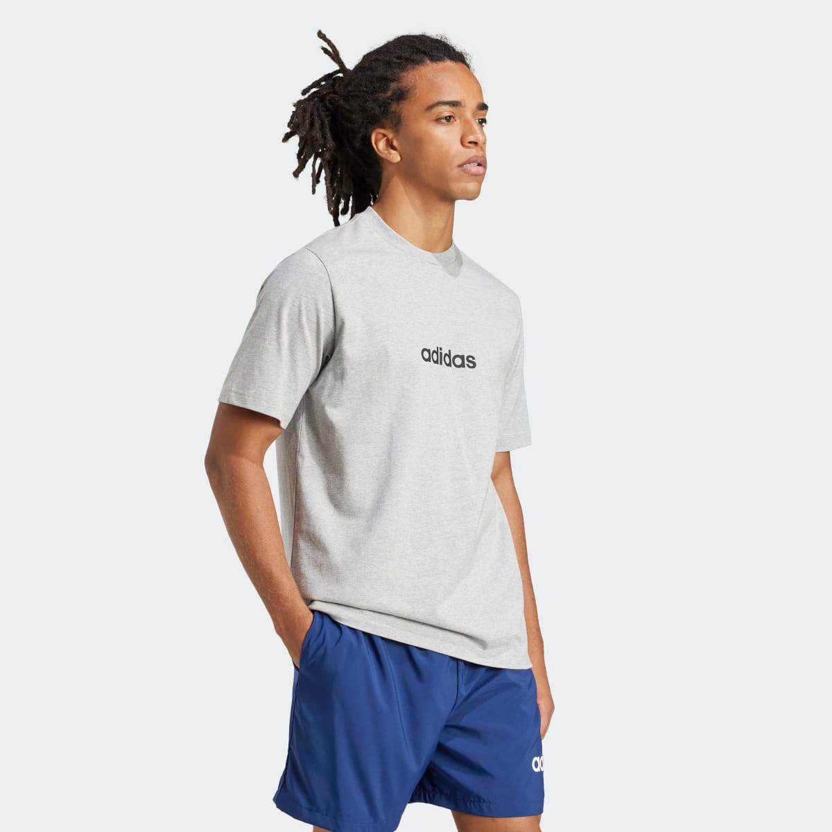 T-shirt de Homem Essentials Linear Single Jersey Cinzento-3