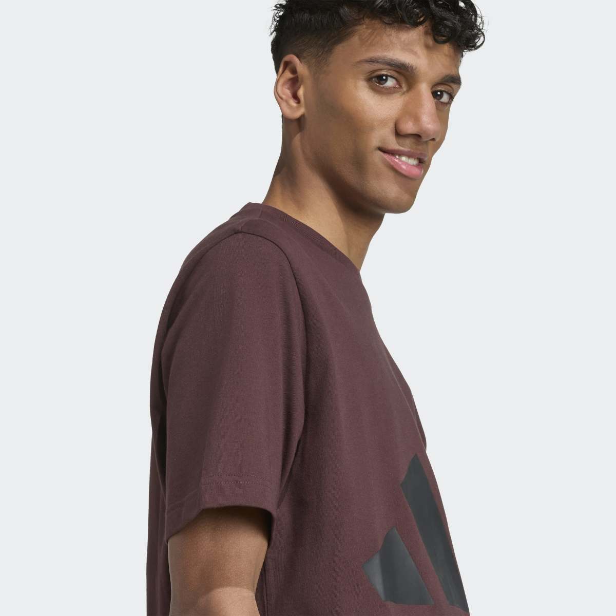 T-shirt de Homem Essentials Big Logo adidas Castanho-4