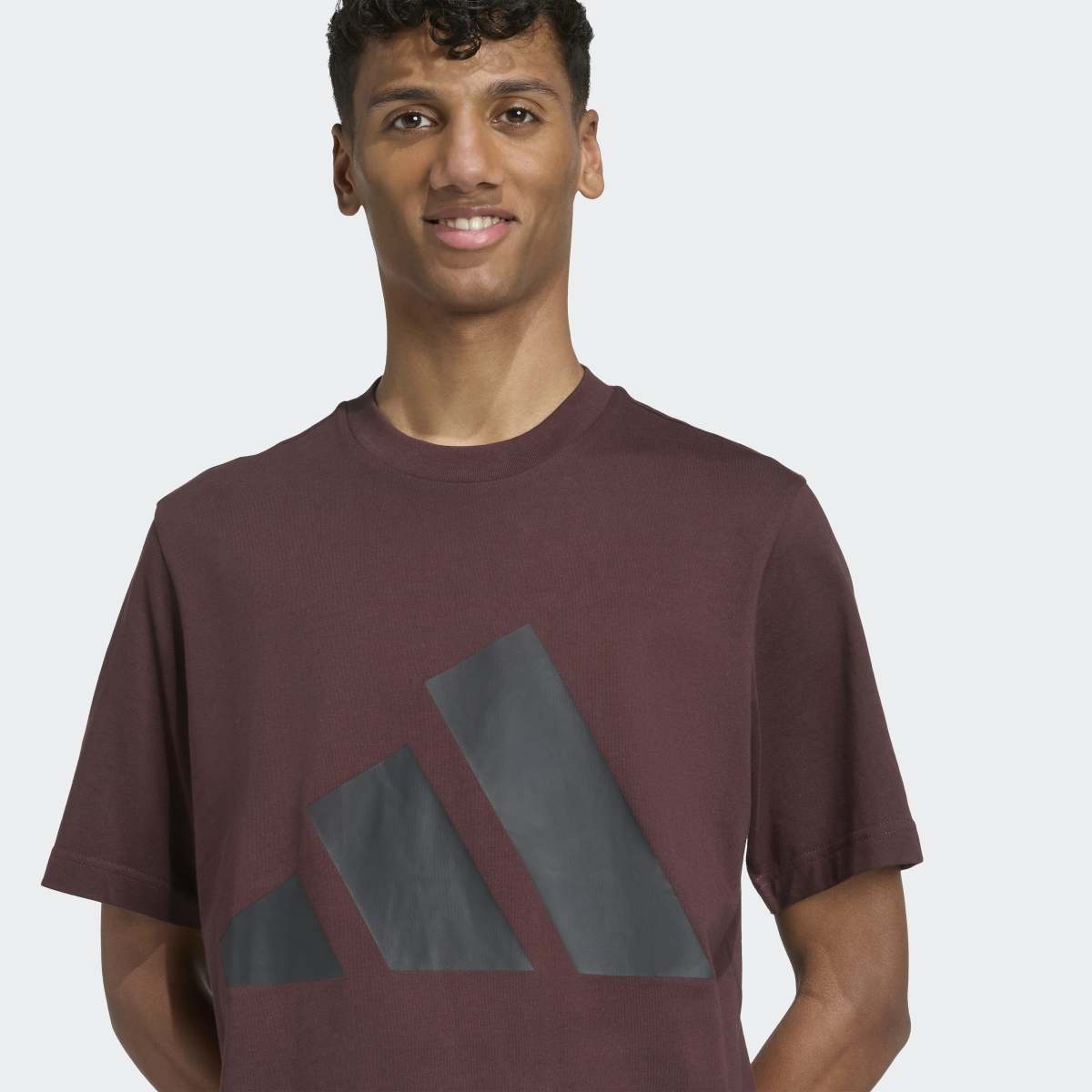 T-shirt de Homem Essentials Big Logo adidas Castanho-5