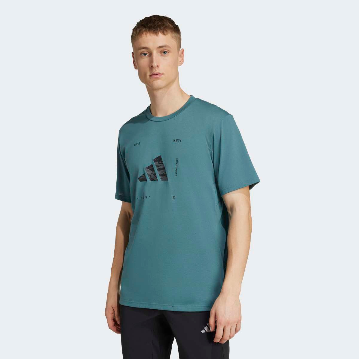 T-shirt de Homem Climacool Training Camo Logo Graphic Violeta-1