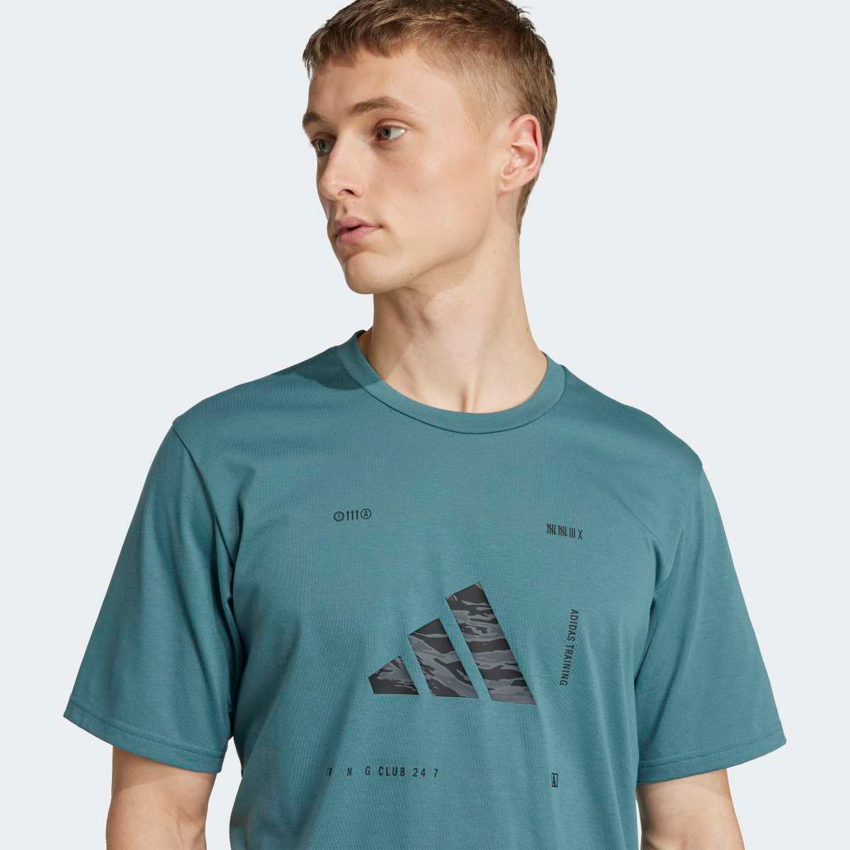 T-shirt de Homem Climacool Training Camo Logo Graphic Violeta-4