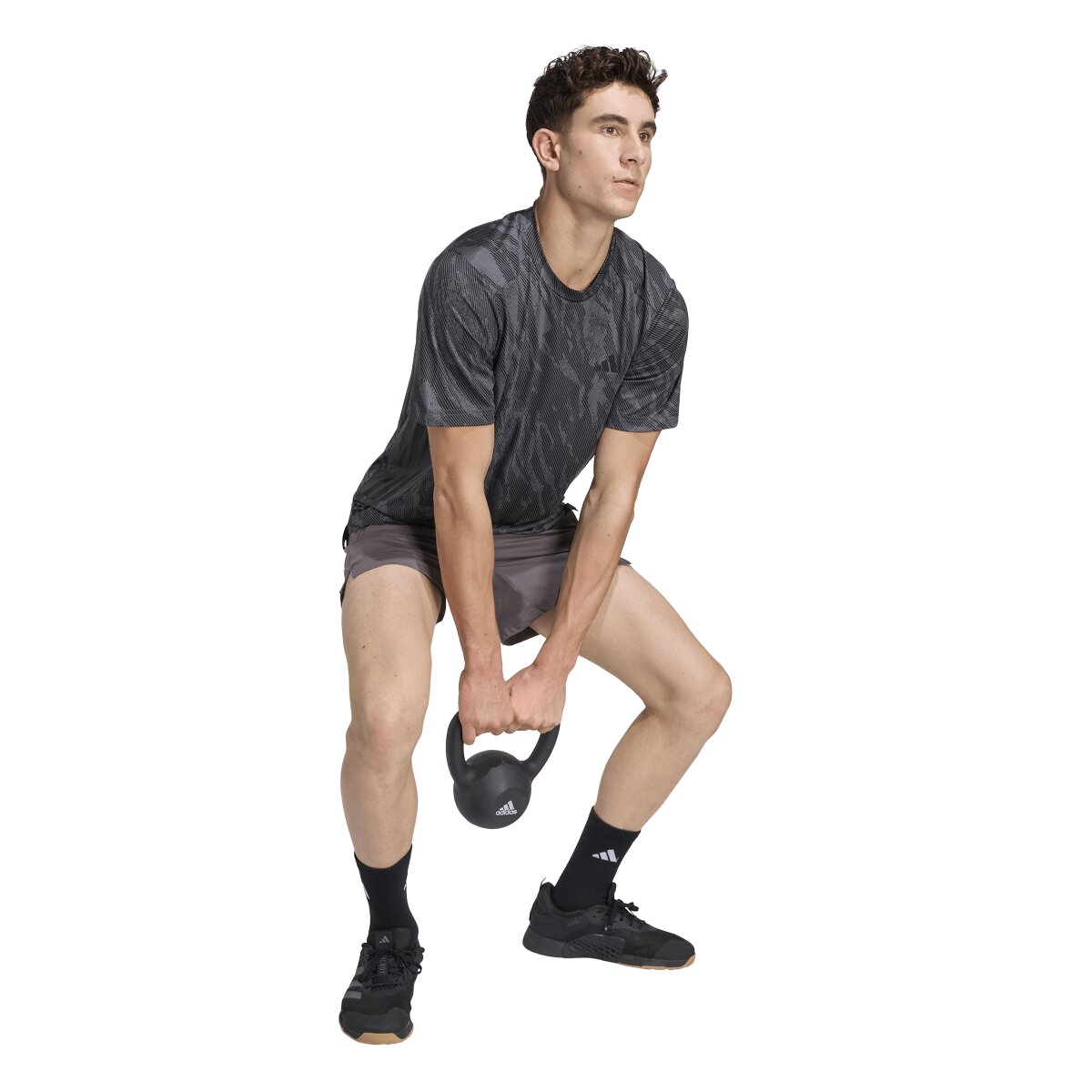 T-shirt de Homem Workout Essentials Plus Cinzento-4