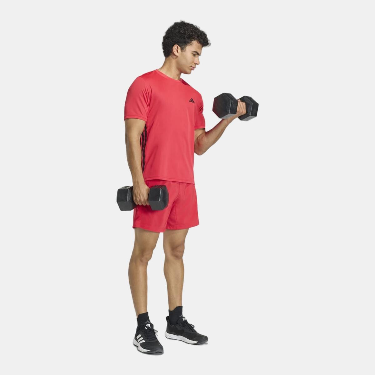 T-shirt de Homem Workout Essentials Base Vermelho-3