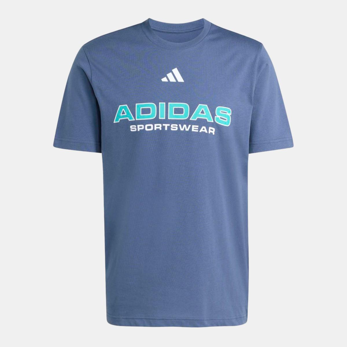 T-shirt de Homem House of Tiro Linear Azul-6