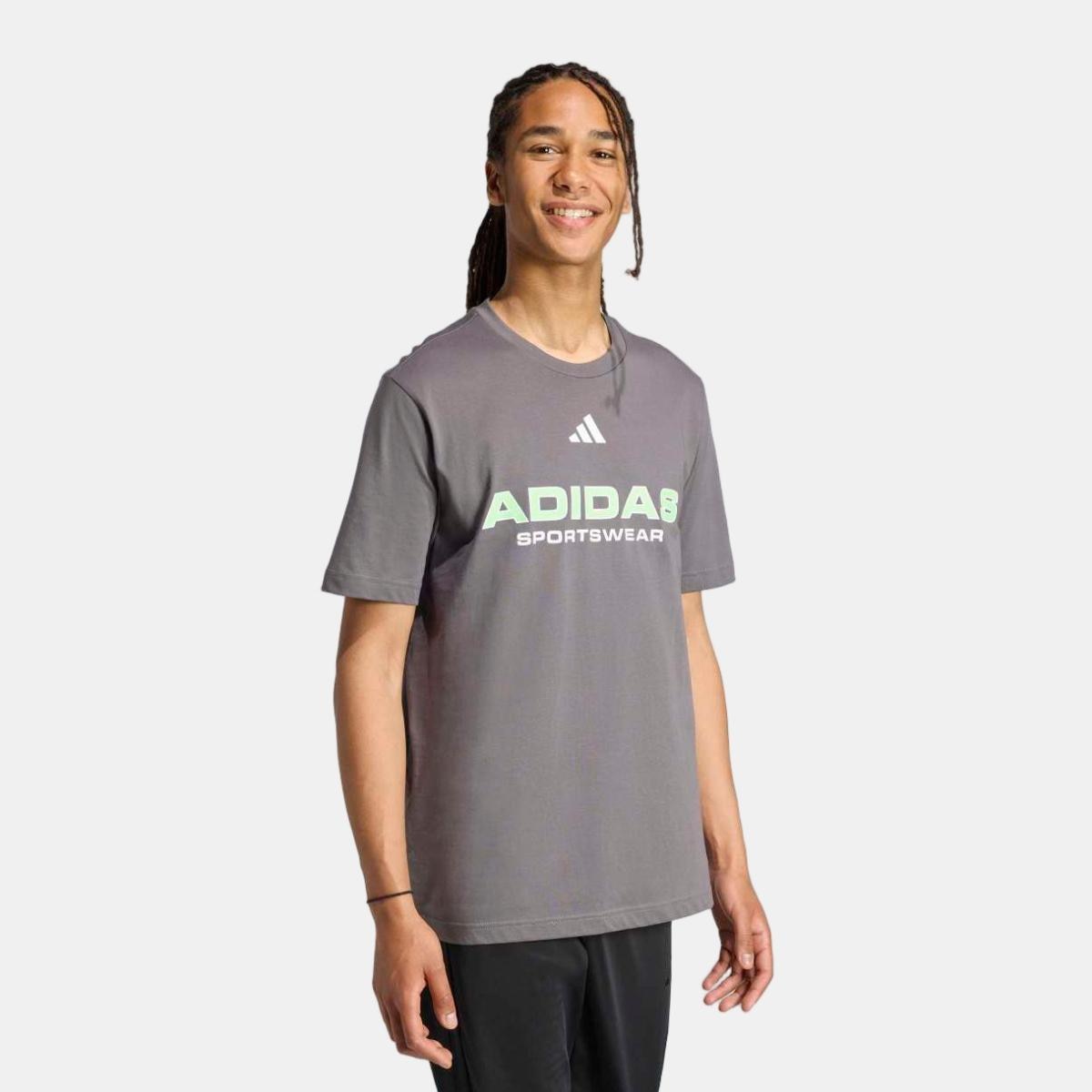 T-shirt de Homem House of Tiro Linear Cinzento-3