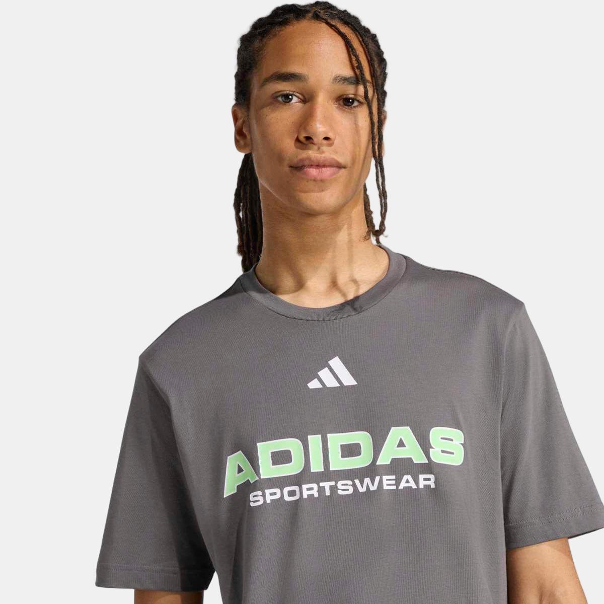 T-shirt de Homem House of Tiro Linear Cinzento-5