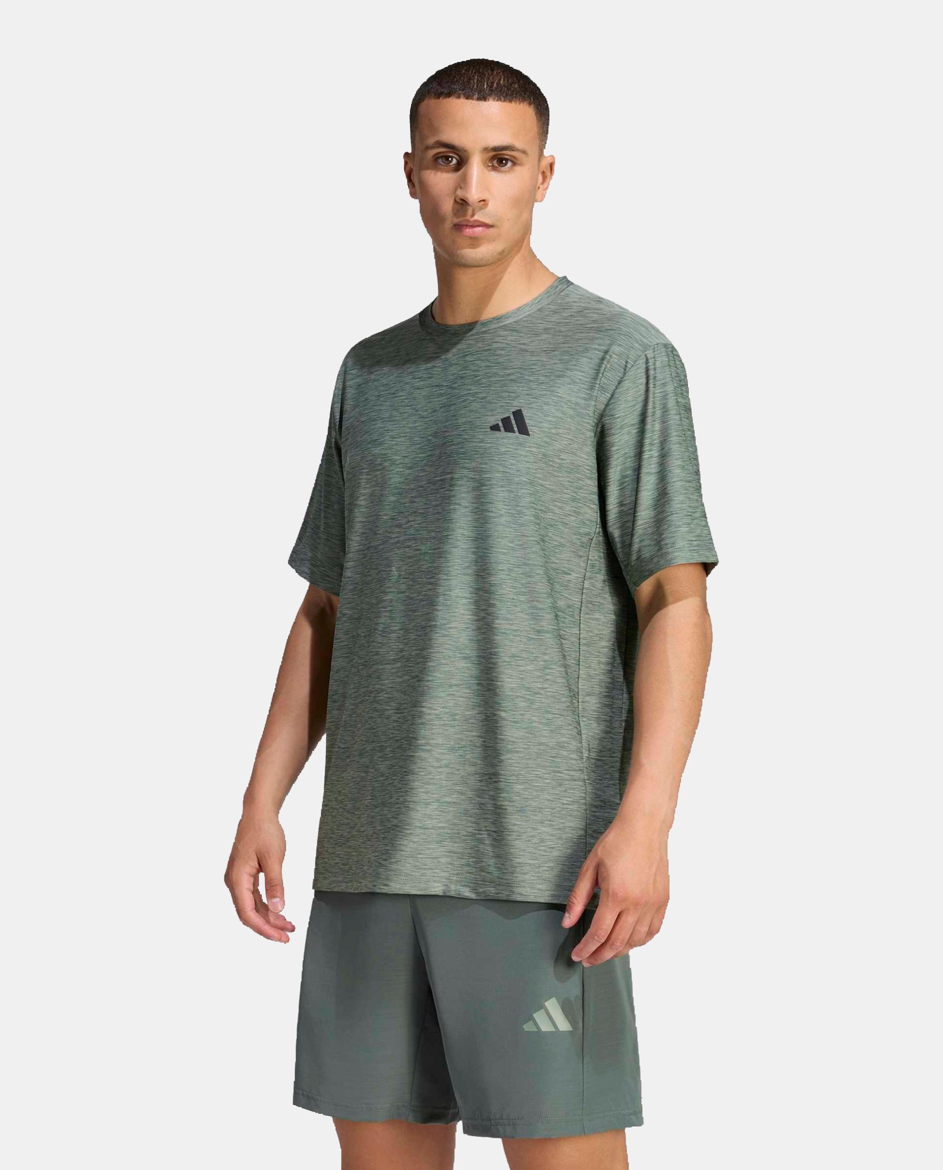 adidas Camisetas de Training de Hombre WE FLEX T Verde militar