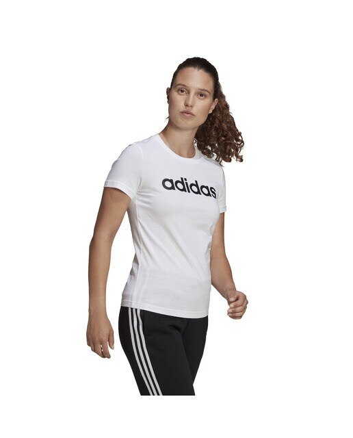 T-shirt de mulher LIN adidas Branco / Preto-4