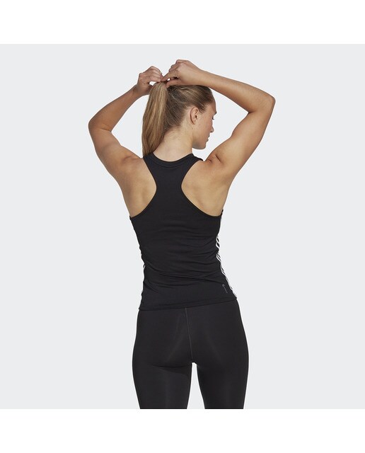 T-shirt de Mulher AEROREADY Train Essentials Regular 3 Faixas Preto / Branco-2