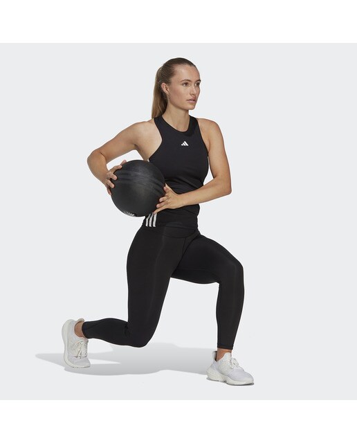 T-shirt de Mulher AEROREADY Train Essentials Regular 3 Faixas Preto / Branco-5