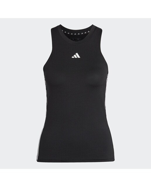 T-shirt de Mulher AEROREADY Train Essentials Regular 3 Faixas Preto / Branco-6
