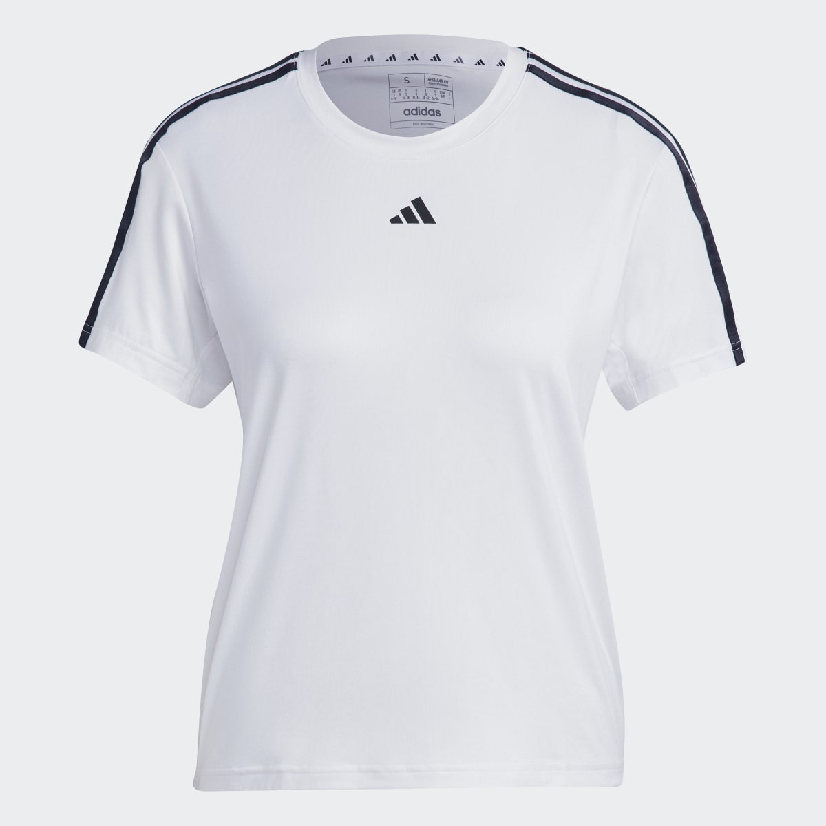 T-shirt de Mulher AEROREADY Train Essentials 3 Faixas Branco / Preto-3