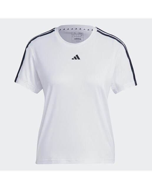 T-shirt de Mulher AEROREADY Train Essentials 3 Faixas Branco / Preto-6