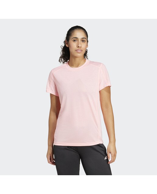T-shirt de Mulher Train Essentials Big Performance Logo Training Rosa-1