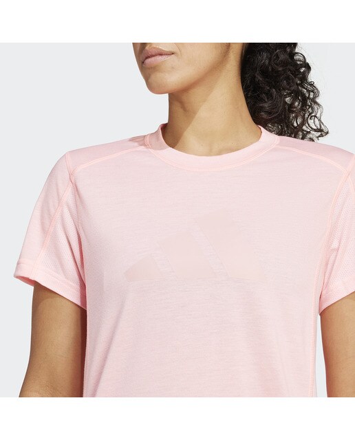 T-shirt de Mulher Train Essentials Big Performance Logo Training Rosa-3