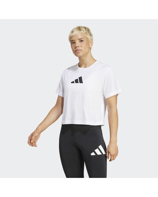 T-shirt de Mulher Train Essentials Big Logo Performance Training Branco-1