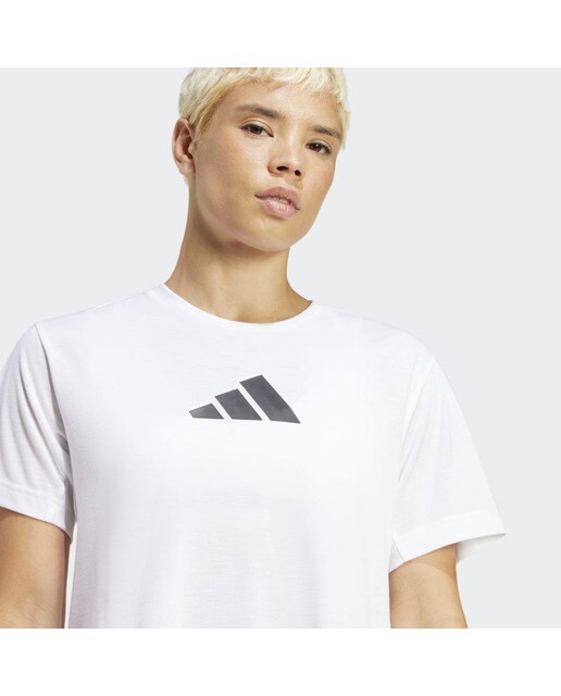 T-shirt de Mulher Train Essentials Big Logo Performance Training Branco-3