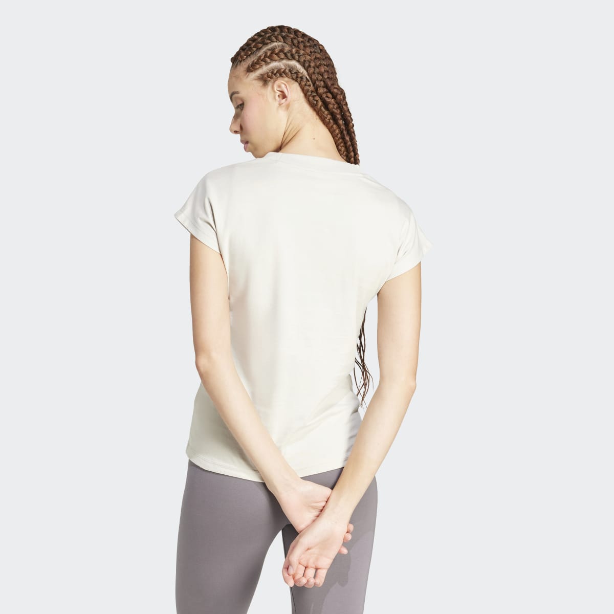 T-shirt de Mulher Essentials Linear Cotton Cinzento-2
