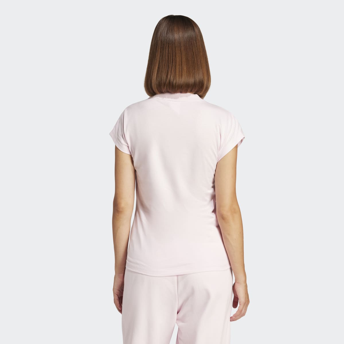 T-shirt de Mulher Essentials Linear Cotton Rosa-2