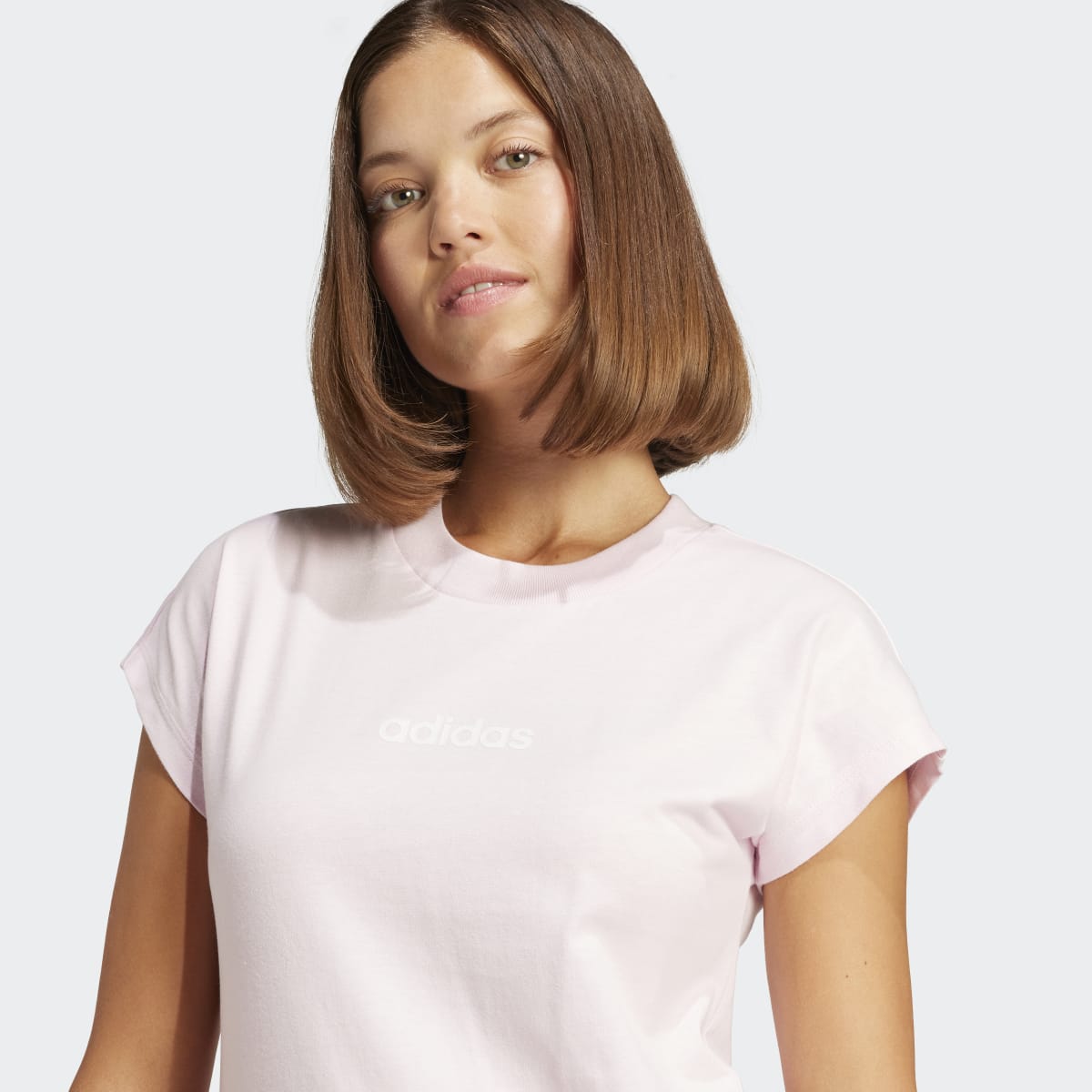 T-shirt de Mulher Essentials Linear Cotton Rosa-3