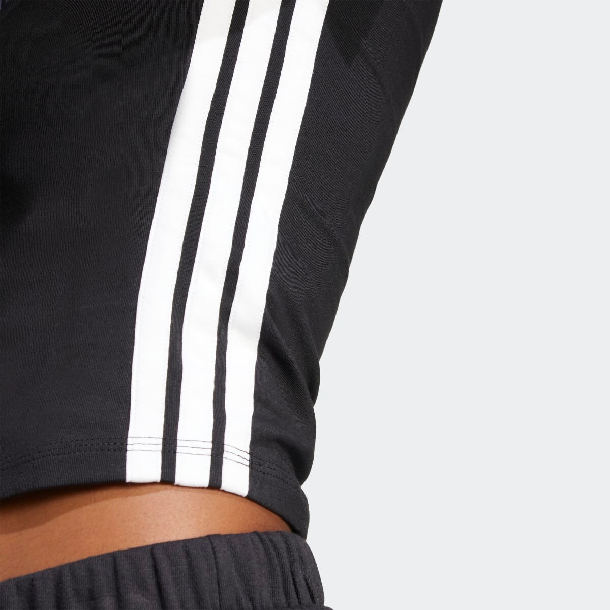 T-shirt de Mulher Essentials Slim Baby 3 Faixas Preto-3