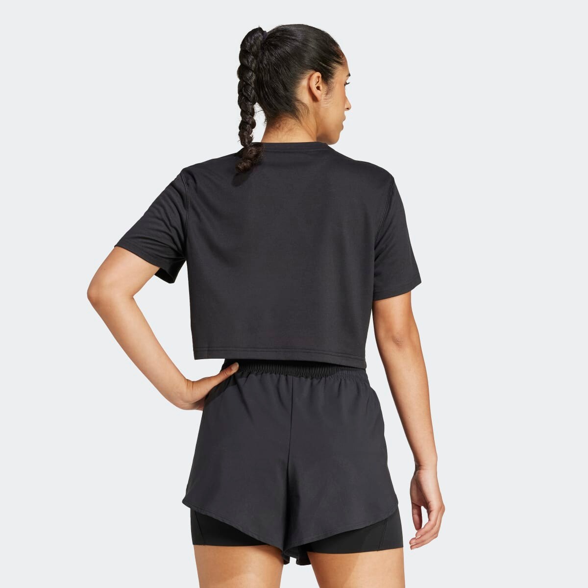 T-shirt de Mulher Train Essentials Boxy Workout Preto-2