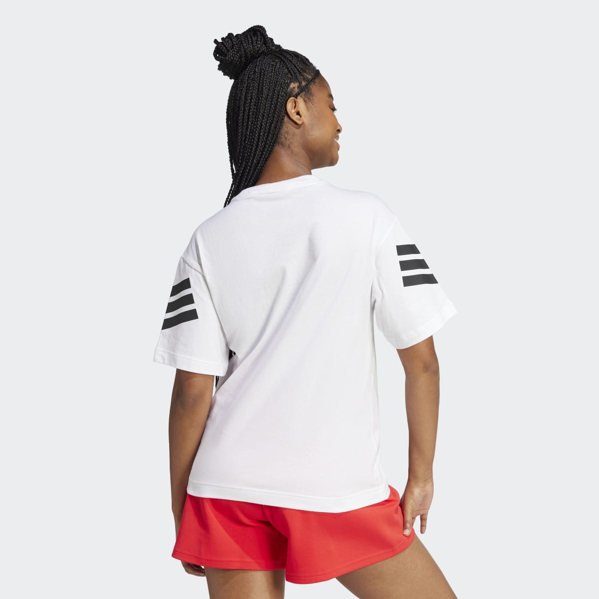 T-shirt de Mulher Future Icons 3 Faixas Branco-2