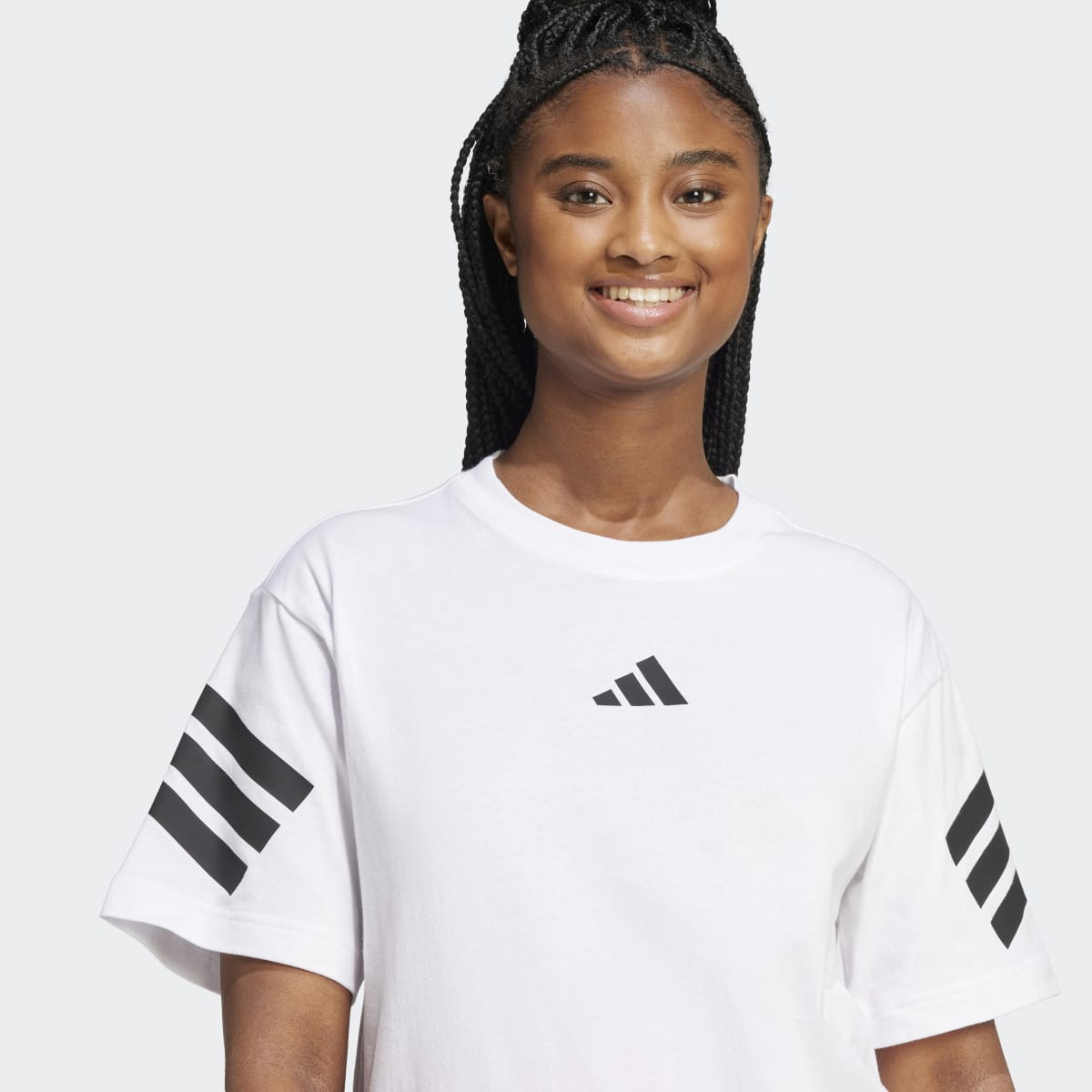 T-shirt de Mulher Future Icons 3 Faixas Branco-3