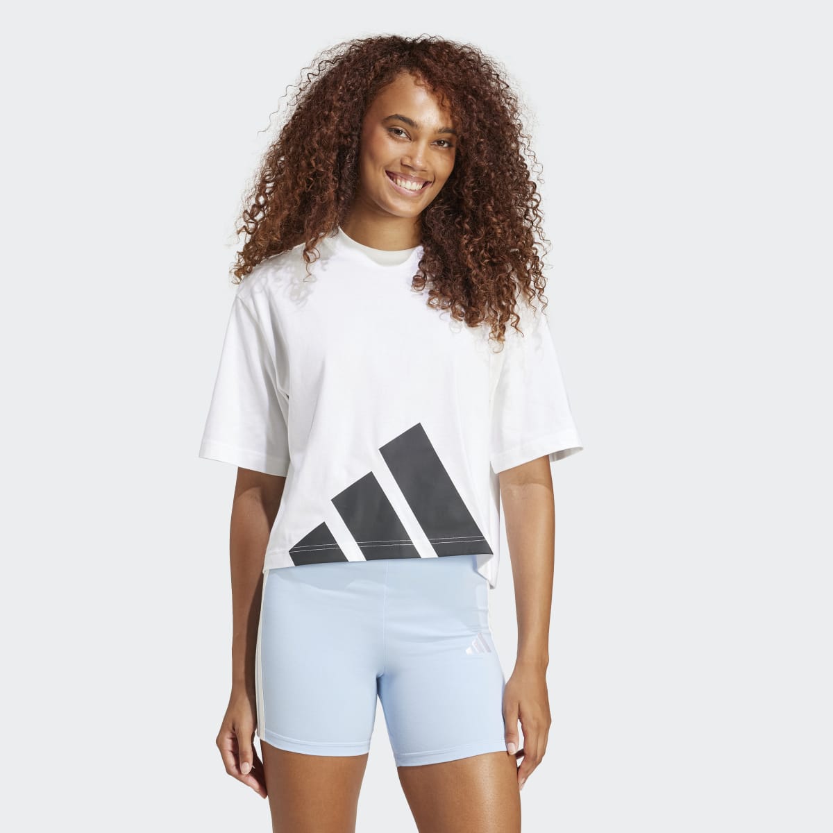 T-shirt de Mulher Essentials Big Logo Boyfriend Branco-1